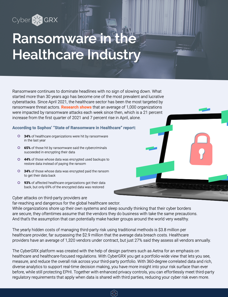 ransomware in healthcare