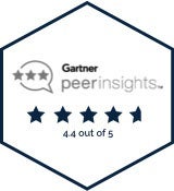 Gartner peerinsights 4.4 out of 5 review gray